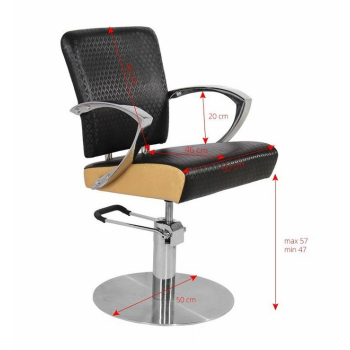 GABBIANO FOTEL FRYZJERSKI SEVILLA CZARNY